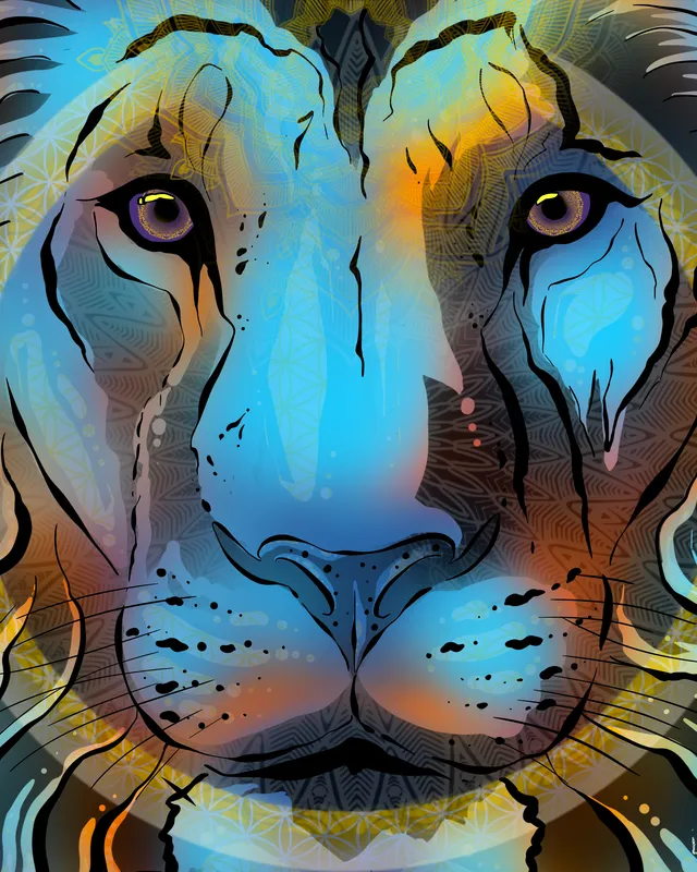 Lion-themed Mettā Atom artwork